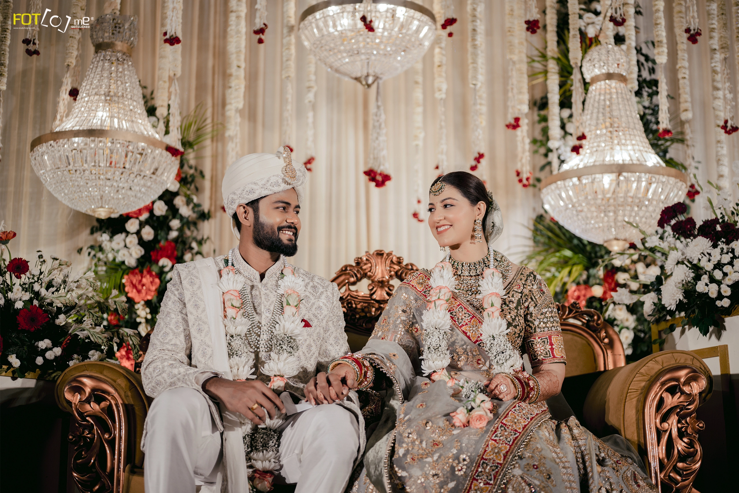 Indian Wedding Couple on Stage